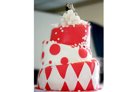 Ruby Red Wedding Cake