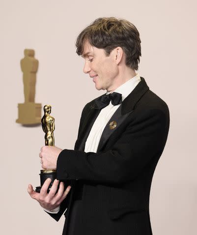 <p>Rodin Eckenroth/Getty</p> Cillian Murphy winning the Best Actor in a Leading Role award for 'Oppenheimer' poses in the press room during the 96th Annual Academy Awards at Ovation Hollywood on March 10, 2024 in Hollywood, California