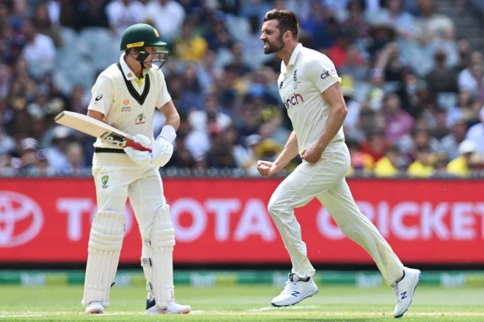 Mark Wood celebrates the wicket of Marnus Labuschagne (Getty Images)