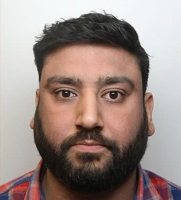 Sherinder Dhindsa, who has been jailed for criminal damage and driving offences. (Derbyshire Police).