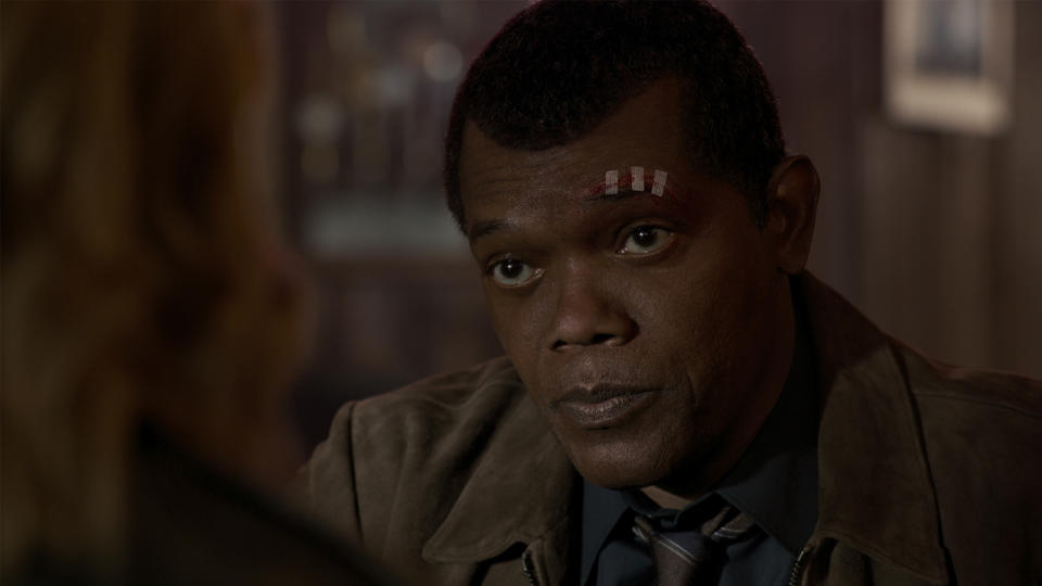 Nick Fury aka Samuel L Jackson in Civil War