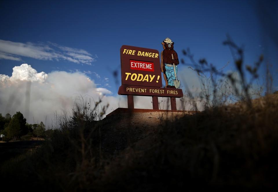 <div class="inline-image__caption"><p>Smokey Bear became the messenger for America’s absolutist fire suppression ideology.</p></div> <div class="inline-image__credit">Justin Sullivan/Getty</div>