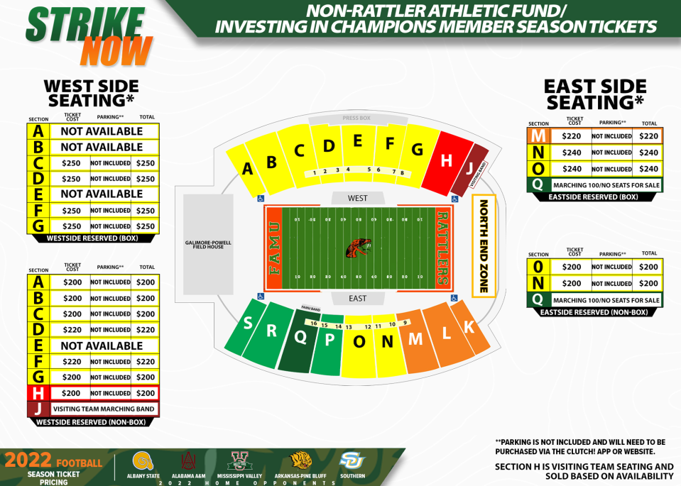 FAMU season ticket prices