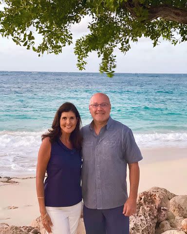 <p>Nikki Haley Instagram</p> Nikki Haley and Michael Haley in 2021