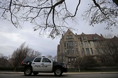 University of Chicago Police patrols the campus in Chicago, Illinois, United States, November 30 , 2015. REUTERS/Jim Young