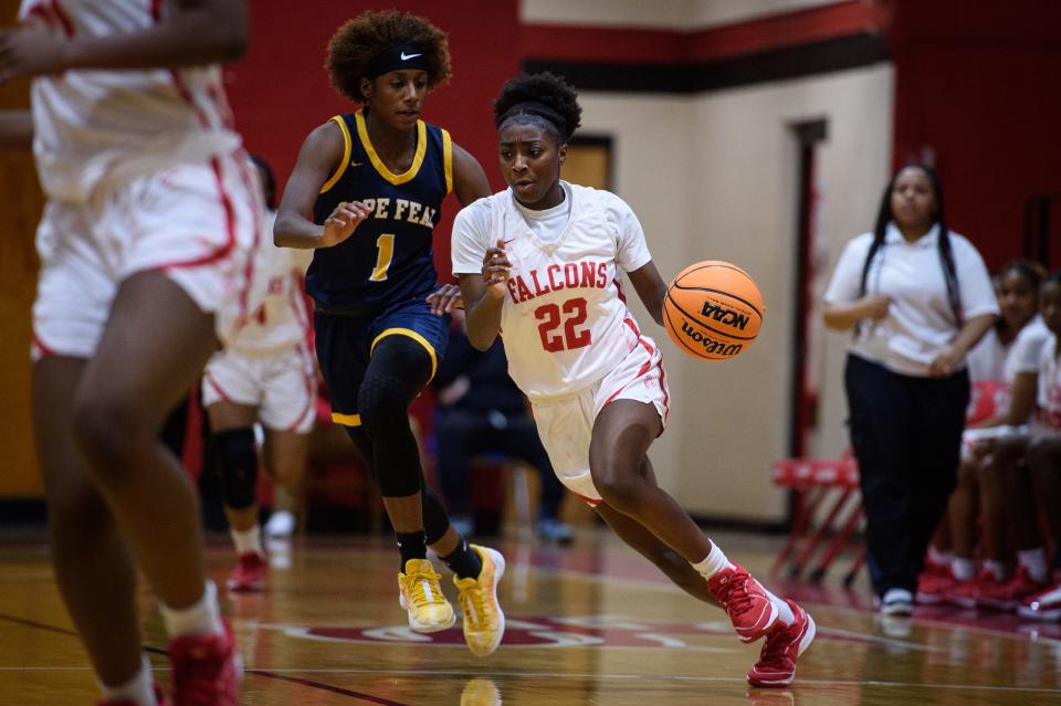 Cape Fear at Seventy-First girls basketball game on Wednesday, Jan. 31, 2024.