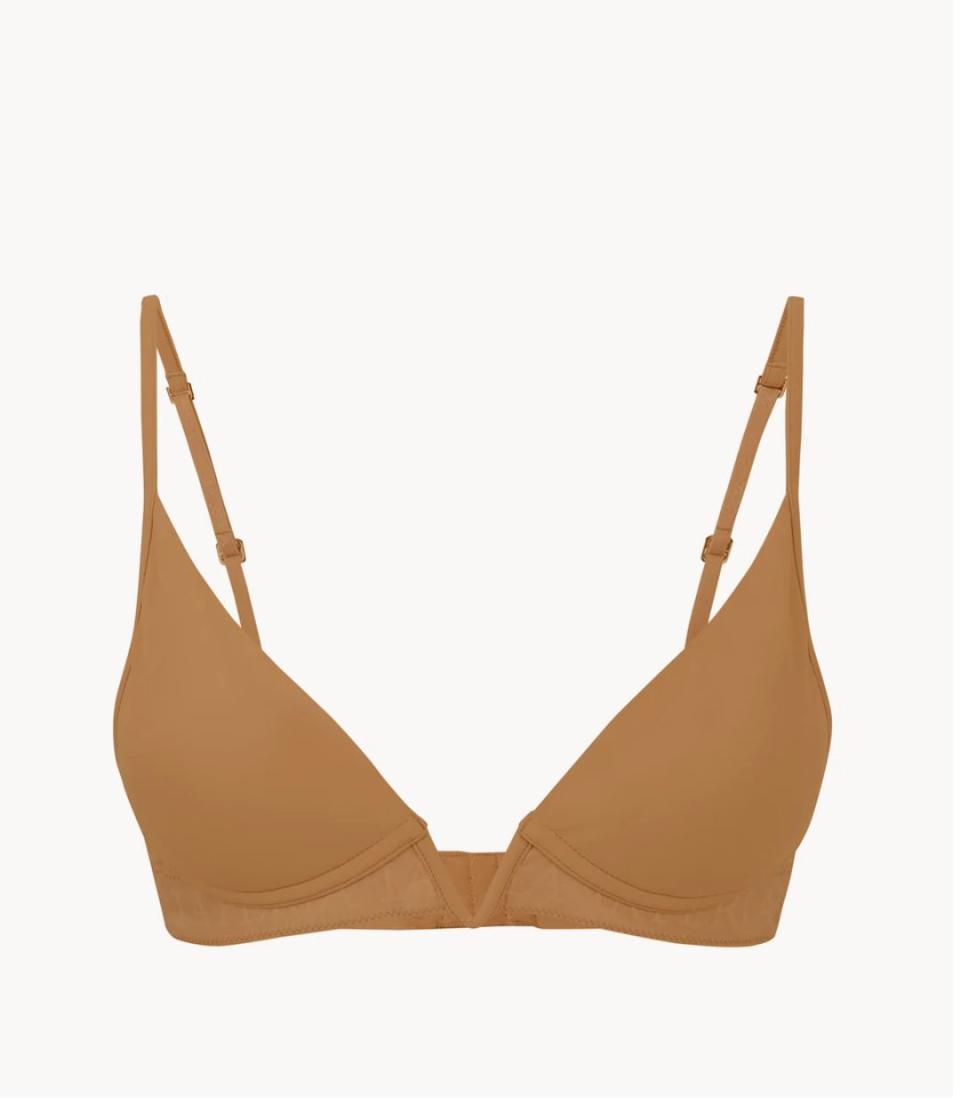 Get the <a href="https://us.laperla.com/hazel-coloured-non-wired-padded-triangle-v-bra/" target="_blank" rel="noopener noreferrer">La Perla second skin non-wired padded triangle v-bra﻿</a> for $190.