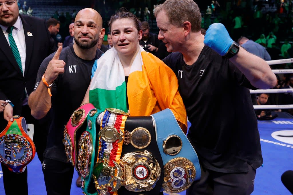 Katie Taylor claimed a split-decision win over Amanda Serrano at Madison Square Garden in New York  (Getty Images)