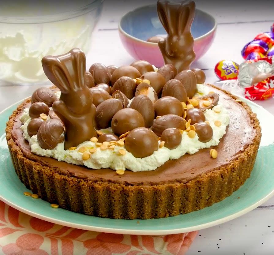 <p>A chocolate lover’s dream, this one is sure to impress!</p><p><strong>Recipe: <a href="https://www.goodhousekeeping.com/uk/food/recipes/chocolate-salted-caramel-tart" rel="nofollow noopener" target="_blank" data-ylk="slk:Chocolate salted caramel tart" class="link ">Chocolate salted caramel tart</a> </strong></p>