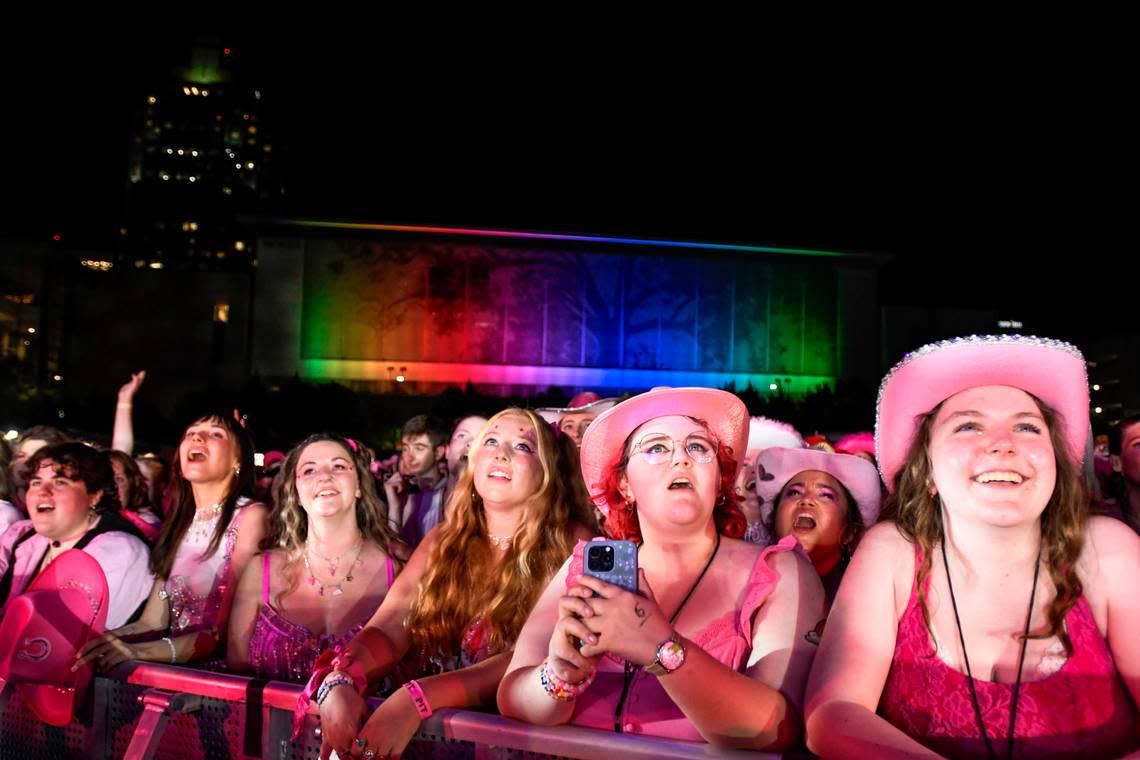Fans are dazzled by musical Chappell Roan during her concert at Red Hat Amphitheater in Downtown Raleigh, Wednesday night, June 12, 2024.