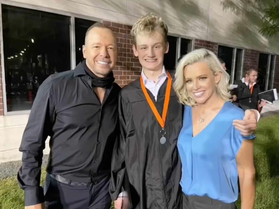 <p>Jenny McCarthy Instagram</p> Jenny McCarthy with son Evan and husband Donnie Wahlberg 