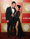 Stephen Amell and Eva Longoria attend the 14th Annual Warner Bros. And InStyle Golden Globe Awards After Party held at the Oasis Courtyard at the Beverly Hilton Hotel on January 13, 2013 in Beverly Hills, California.