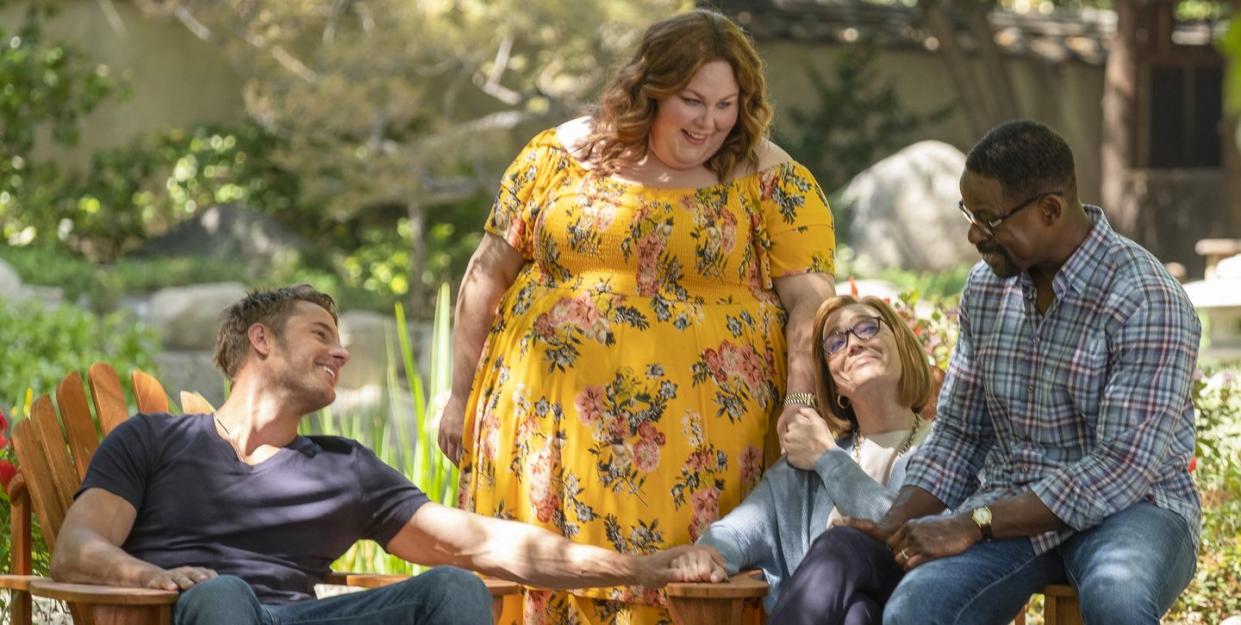 justin hartley as kevin, chrissy metz as kate, mandy moore as rebecca, sterling k brown as randall, this us, season 5