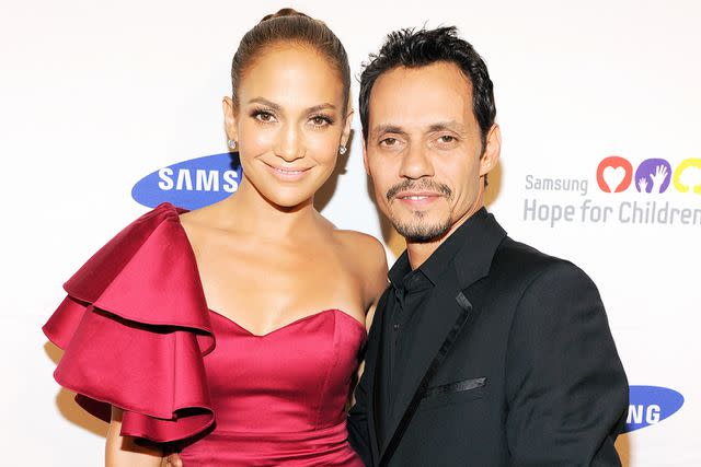 <p>Kevin Mazur/Getty</p> Jennifer Lopez and Marc Anthony