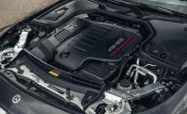 <p>Powering the CLS53 is a turbocharged and electrically supercharged 3.0-liter inline-six engine with a 48-volt hybrid-assist system called EQ Boost. Total output comes to 429 horsepower and 384 lb-ft of torque.</p>