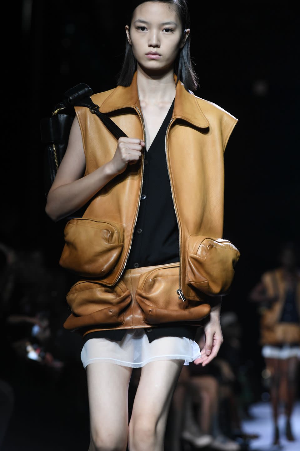 paris, france october 04 a model walks the runway during the miu miu ready to wear springsummer 2023 fashion show as part of the paris fashion week on october 4, 2022 in paris, france photo by victor virgilegamma rapho via getty images