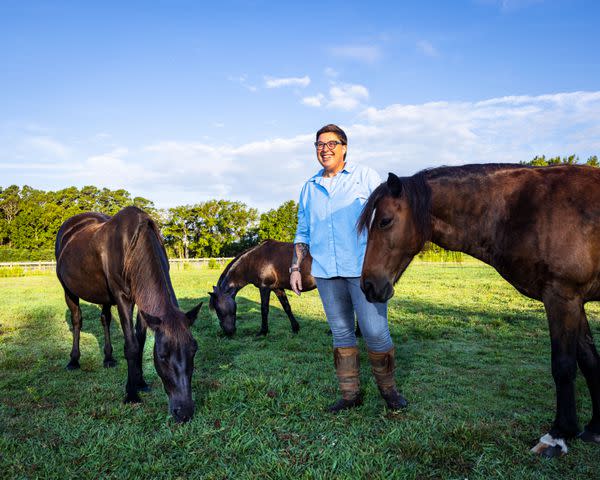 <p>Robbie Caponetto</p> North Carolina's wild horses are being saved thanks to Meg Puckett.