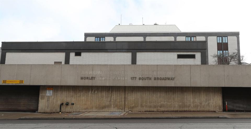 The former Morley Health Center is at 177 S. Broadway in Akron.