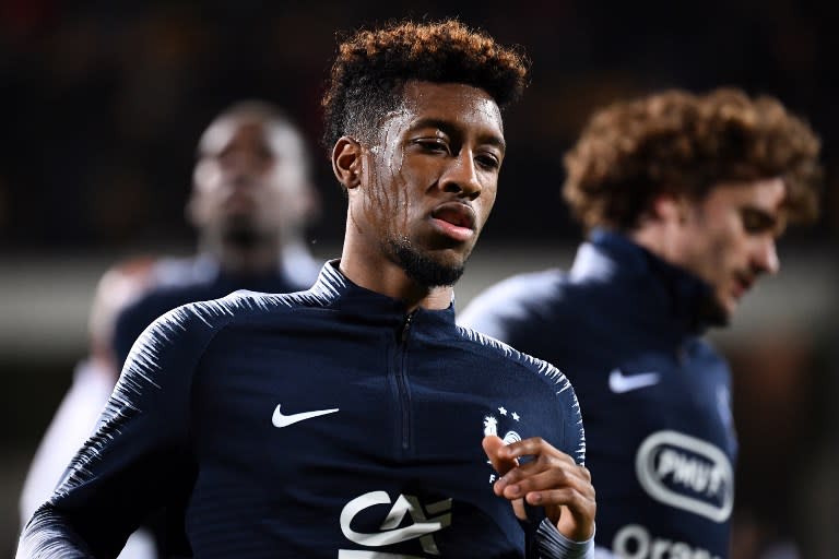 <p>Annoncé titulaire, Kingsley Coman a dû déclarer forfait au dernier moment à cause de douleurs lombaires. Il est remplacé dans le onze de départ par Blaise Matuidi. (crédit AFP) </p>