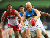 The young Suns were impressive early on, grabbing the lead at quarter-time in wet conditions at the SCG.