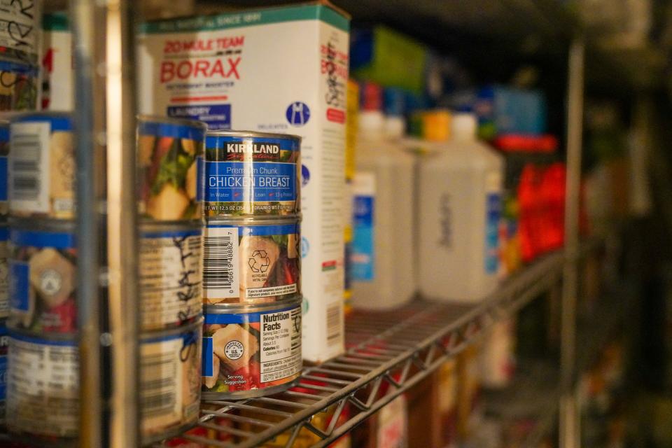 Supplies stockpiled inside a survival compound in Southern Colorado owned by the Fortitude Ranch "prepper" community.