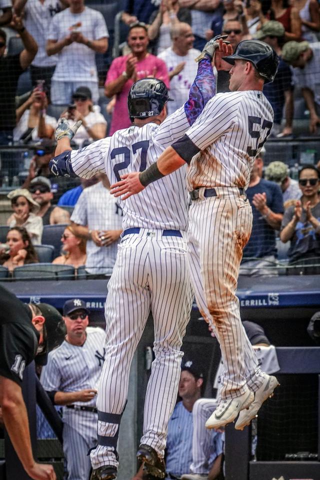 Yankees' Aaron Judge, Giancarlo Stanton hit BP