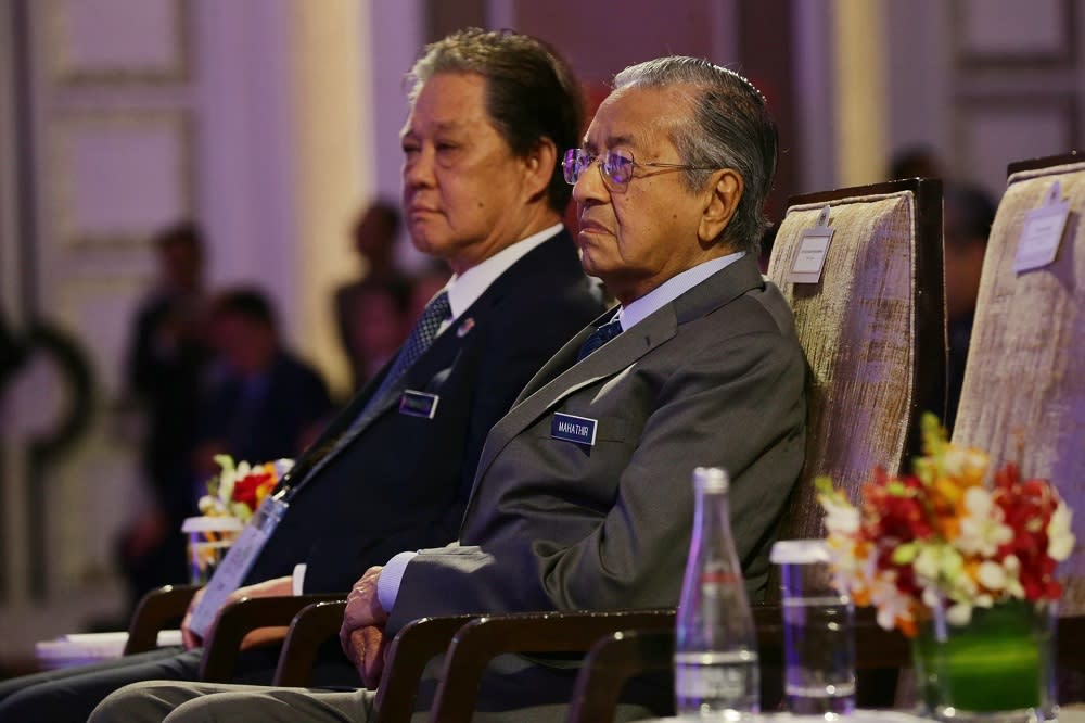 Prime Minister Tun Dr Mahathir Mohamad at the launch of the World Tourism Conference 2019 in Kuala Lumpur August 26, 2019. — Picture by Ahmad Zamzahuri