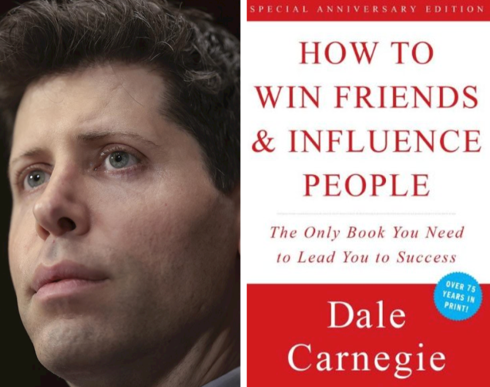 OpenAI's Sam Altman has written extensively about the importance of networking and building your reputation and influence in business, not unlike self-improvement guru Dale Carnegie.  - Copyright: Getty Images / Amazon