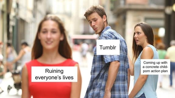 Tumblr announced a ban on adult content and now the adults are making memes