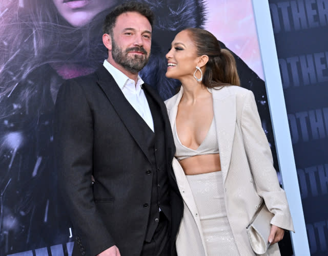 LOS ANGELES, CALIFORNIA – MAY 10: Ben Affleck and Jennifer Lopez attend the Los Angeles Premiere of Netflix’s “The Mother” at Westwood Regency Village Theater on May 10, 2023 in Los Angeles, California. <em>Photo by Axelle/Bauer-Griffin/FilmMagic.</em>