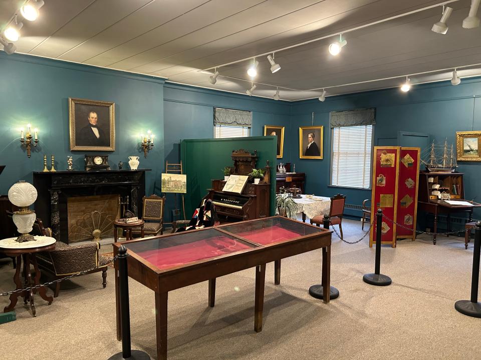 A look into the Victorian parlor in the new exhibit at the Tioga County Historical Society museum.