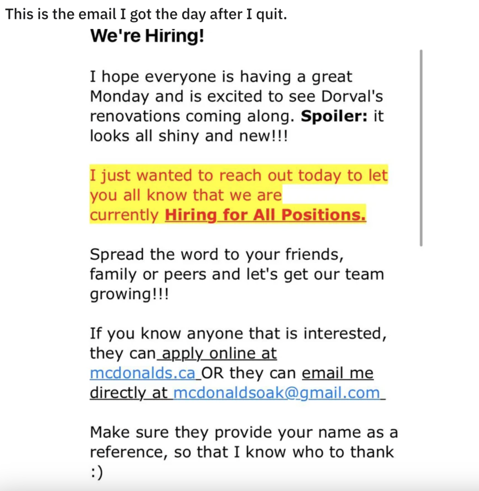 "We're hiring!"