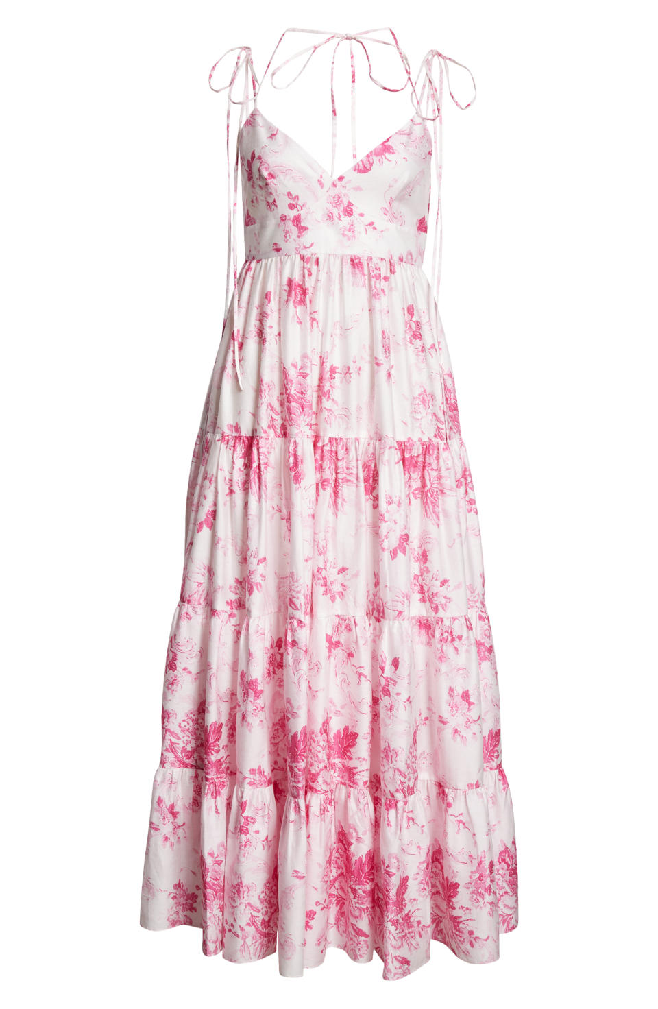 Erdem's floral print strappy tiered dress.  