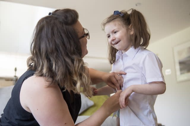 Nicole Doherty with her daughter Evie Doherty