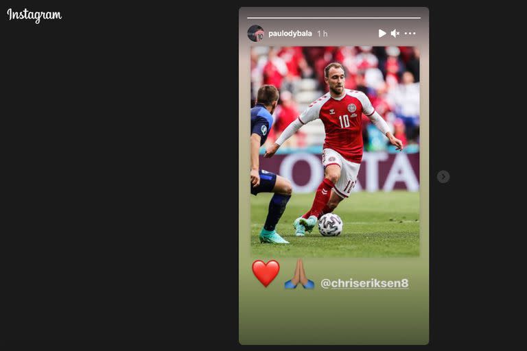 Publicación en el Instagram de Paulo Dybala