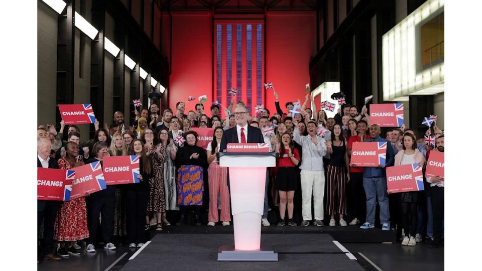 Keir Starmer said the British people had 'voted to turn the page' on 14 years of Conservative rule