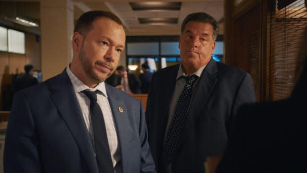 <p> Donnie Wahlberg as Danny Reagan and Steven Schirripa as Anthony Abetemarco</p><p>Photo: CBS ©2022</p>