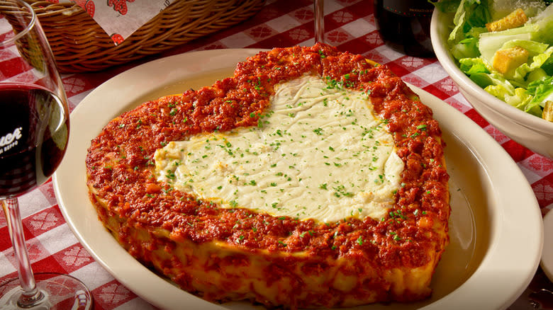 Heart-shaped lasagna