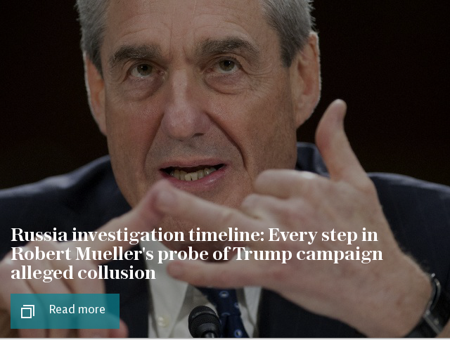 Russia investigation timeline: Every step in Robert Mueller's probe of Trump campaign alleged collusion