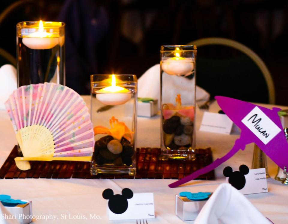 <div class="caption-credit"> Photo by: Shari Photography</div>The Mulan table was adorned with Chinese fans.