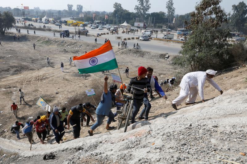 Protest against farm laws in New Delhi