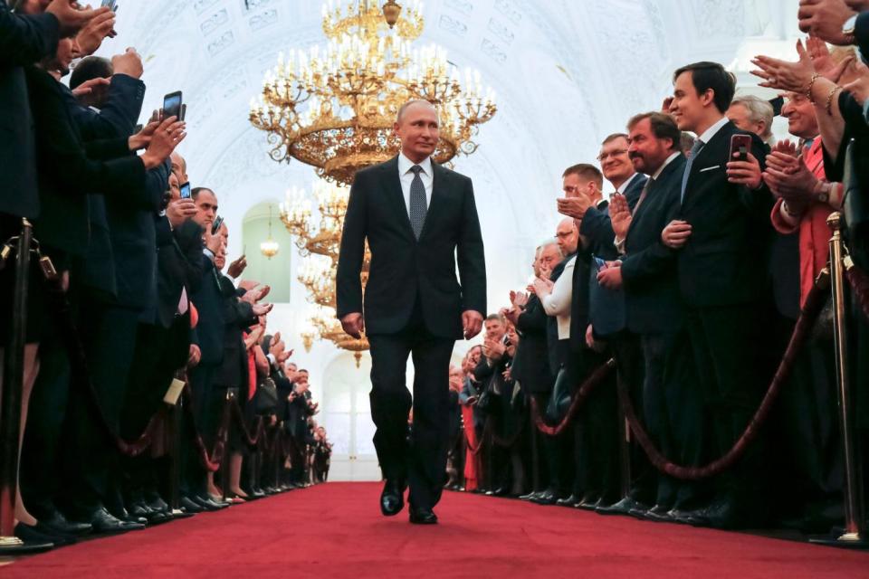 Putin at his recent inauguration after winning a fourth term (AFP/Getty Images)