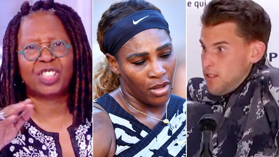 Whoopi Goldberg has blasted Dominic Thiem. Image: The View/Getty