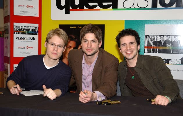 Queer As Folk stars Randy Harrison, Gale Harold and Hal Sparks (Photo: KMazur via Getty Images)