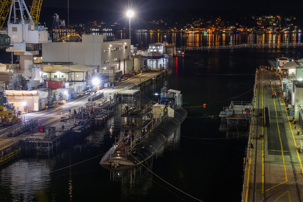 USS Connecticut (SSN 22) is docked for its Extended Docking Selected Restricted Availability on July 12 at the Puget Sound Naval Shipyard in Bremerton.