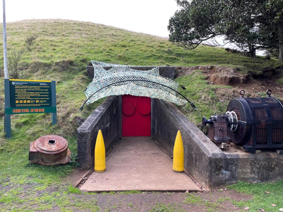 The entrance to the tunnels that the public can explore.