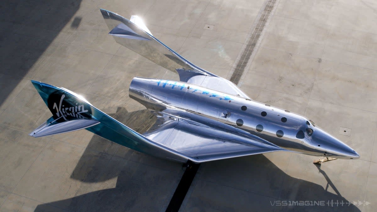 Virgin Galactic’s VSS Imagine, which could give a hint into how suborbital aircraft look over the coming years (PA)