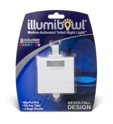 8) Illumibowl Motion Activated Toilet Night Light