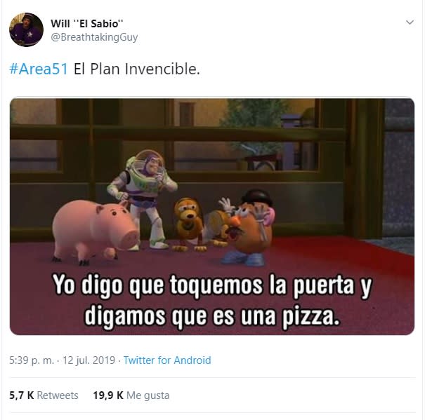 Los memes más graciosos y divertidos del asalto al Área 51