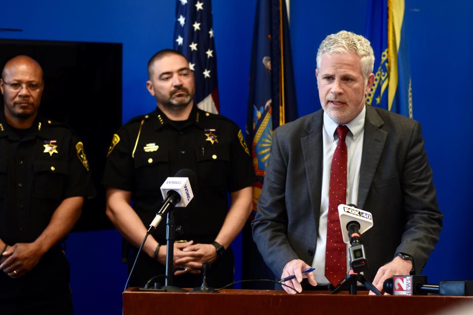 Broome County Executive Jason Garnar announces a state of emergency Thursday in response to the possible arrival of hundreds of migrants from New York City.